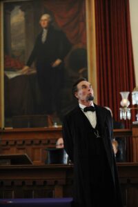 "Abraham Lincoln" giving his speech