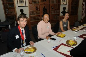 Student Laureates at lunch