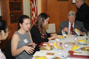Student Laureates at lunch