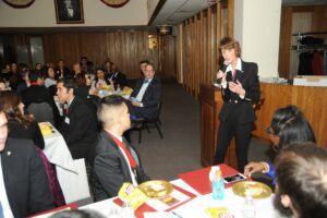 Student Laureates at lunch