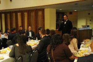 Student Laureates at lunch