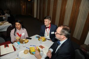 Student Laureates at lunch
