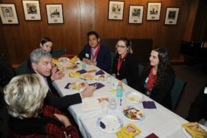 Student Laureates at lunch