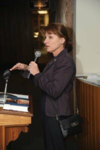 Julie A. Kellner, Executive Director addressing the Student Laureates at lunch